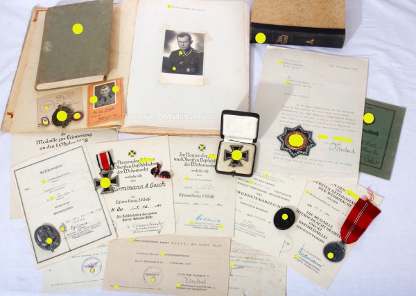 Nachlass Gosch SS-Kavallerie-Regiment 1 Deutsches Kreuz in Gold