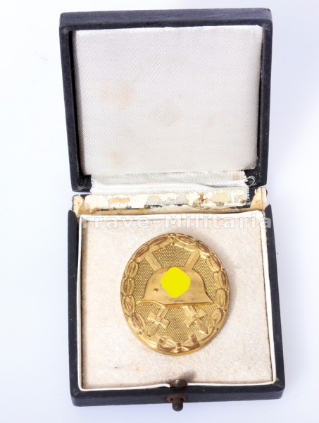 Verwundetenabzeichen in Gold im Etui