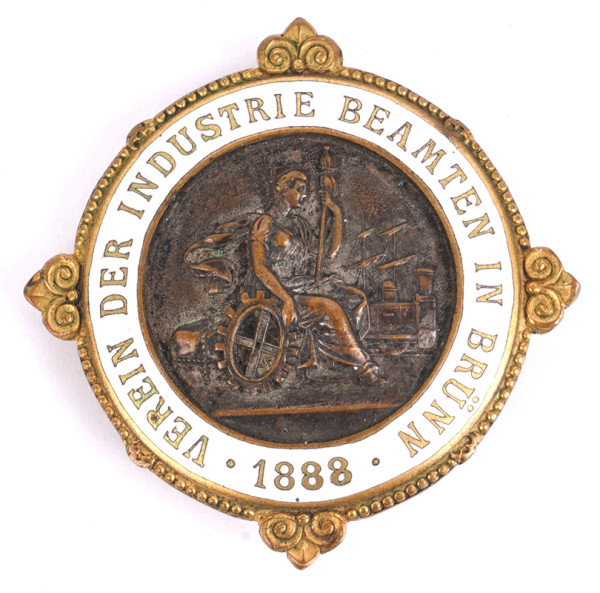 Verein der Industrie Beamten in Brünn 1888 Abzeichen