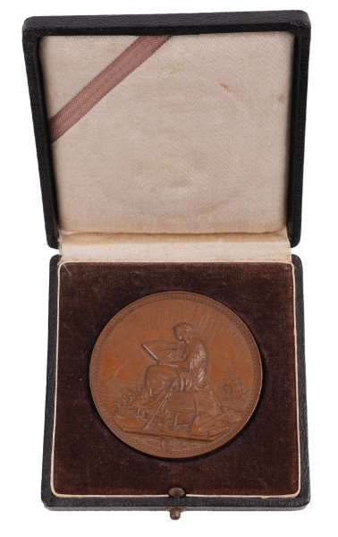 Seewarten-Medaille in Bronze im Etui