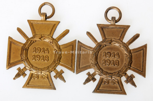 2x Ehrenkreuz für Frontkämpfer