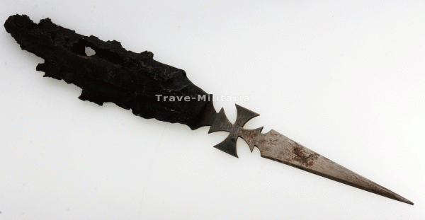 Patriotischer Brieföffner aus Granatsplitter