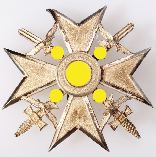 Spanienkreuz in Silber mit Schwertern