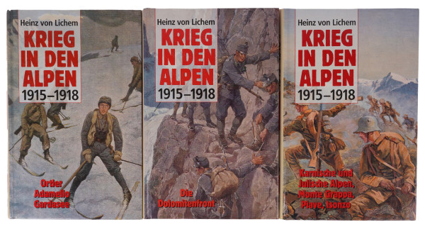 Bücherreihe von 3 Ausgaben Thema Krieg in den Alpen 1915-1918