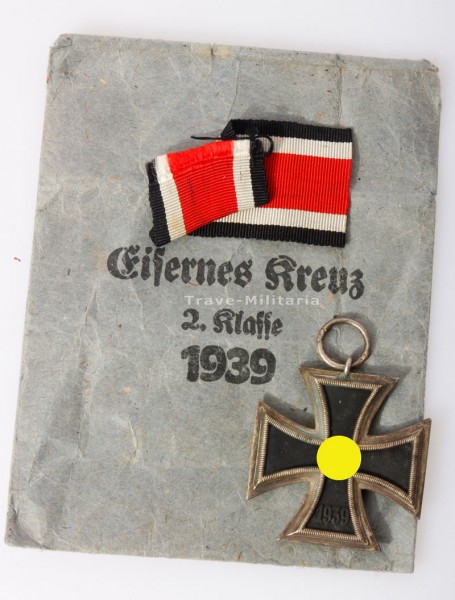 Eisernes Kreuz 2. Klasse 1939 in Tüte mit Hersteller