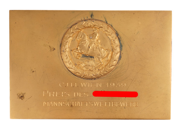Plakette Reitwettbewerb C.H.I. Wien 1939 Preis des Führers