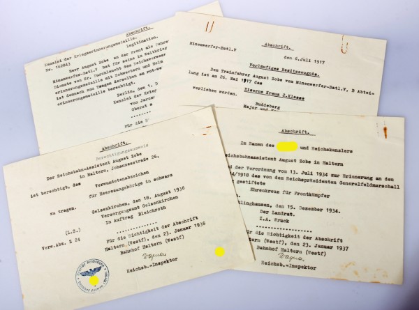 Gruppe von Abschriften für Reichsbahn- Assisten Zobe