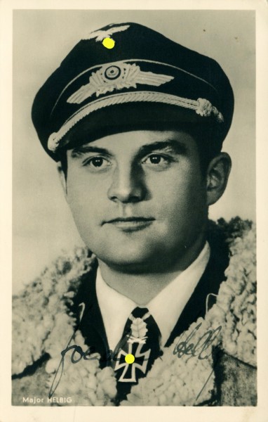 Autogramm des Major Helbig