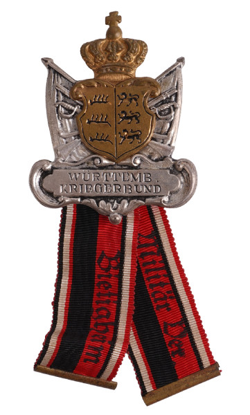 Württemberger Kriegerbund Mitgliedsabzeichen Kriegerverein Mil. Ver. Bietigheim
