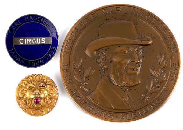 Lot Abzeichen Carl Hagenbeck Tierpark, Zoo Hamburg und Circus Japan Tour 1933