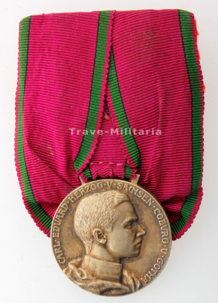 Sachsen- Coburg- Gotha Silberne Verdienstmedaille des Herzoglich Sachsen- Ernestinischen Hausordens