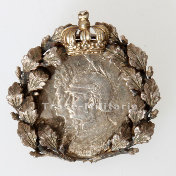 Patriotika Deutsches Reich 2-Mark Münze 1901 Brosche