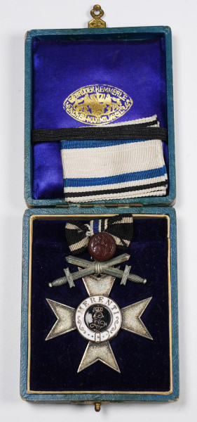 Bayern Militärverdienstkreuz 2.Klasse mit Schwertern in Etui