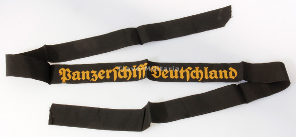Kriegsmarine Mützenband "Panzerschiff Deutschland"