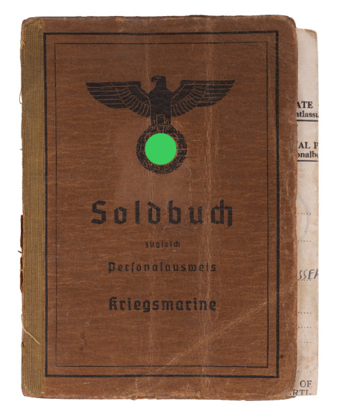 Soldbuch Kurtze Marinesperrzeugamt Druhwald Sperrwaffen Kommando Husum