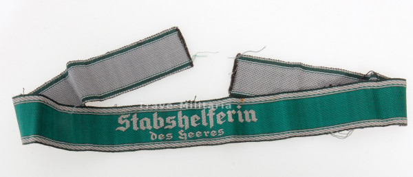 Wehrmacht Heer Ärmelband ,,Stabshelferin des Heeres"