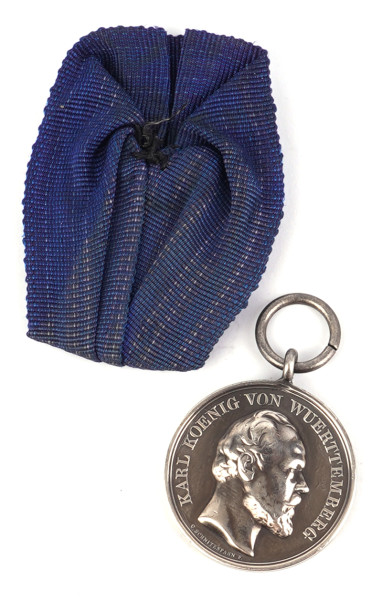 Württemberg Silberne Militärverdienstmedaille König Karl 1864