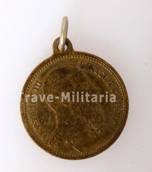Preußen Medaille Kaiser Friedrich III. "Lerne Leiden ohne zu klagen"