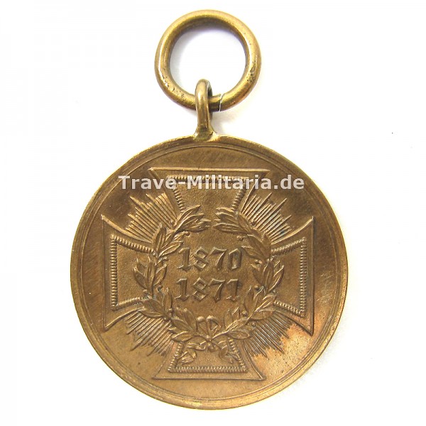 Preußen Kriegsdenkmünze 1870/1871 für Kämpfer Spangenstück