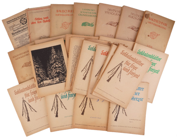 Lot Soldatenblätter und Soldatenbriefe zur Berufsförderung