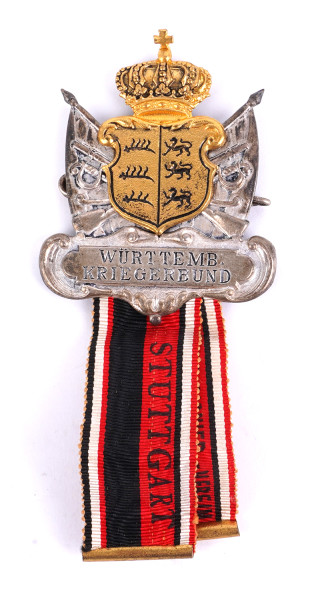 Württemberger Kriegerbund Mitgliedsabzeichen Kriegerverein Stuttgart