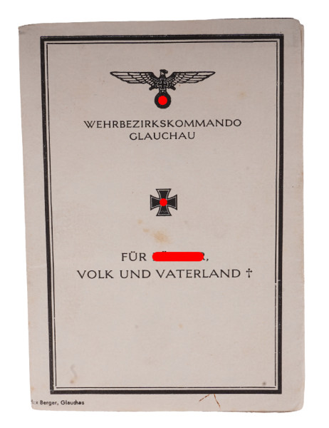 Wehrpass Viehweger Pz. A.A.2 gefallen 20.6.43