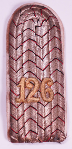 Württemberg Schulterklappen (8.Württembergische Infanterie-Regiment Nr. 126 Leutnant)