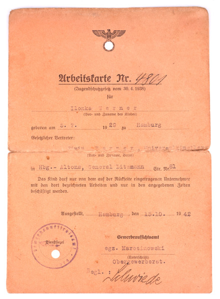 Arbeitskarte für Kinderarbeit Ilonka Werner Stepp-Akrobatin