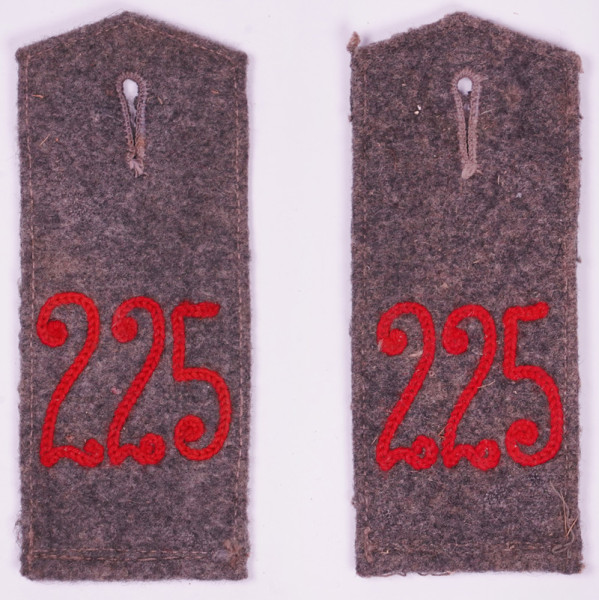 Preußen Paar Schulterklappen für Mannschaften Infanterie-Regiment 225