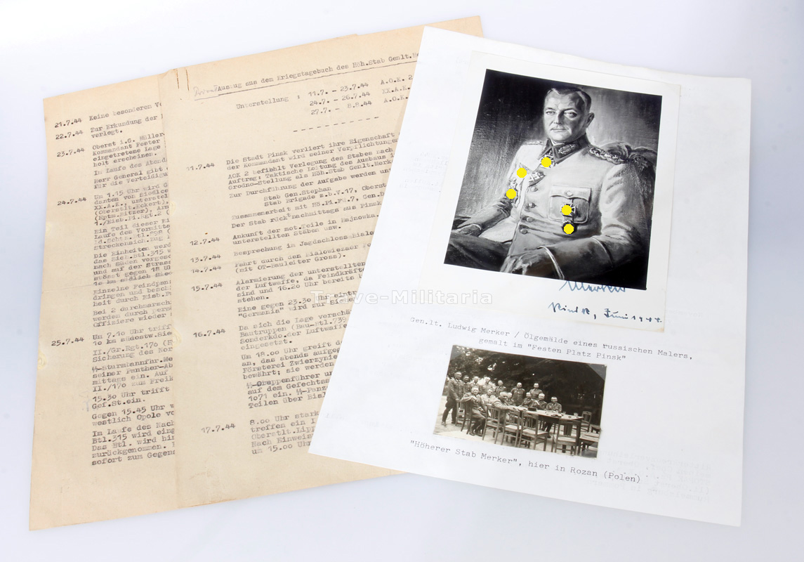 Foto Generalleutnant Ludwig Merker mit Originalunterschrift Archiv