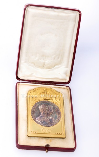 Ehejubiläums-Medaille zur diamantenen Hochzeit 1888 im Etui