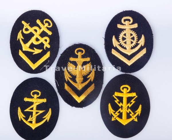 Kriegsmarine - 5 Ärmelabzeichen für die blaue Uniform