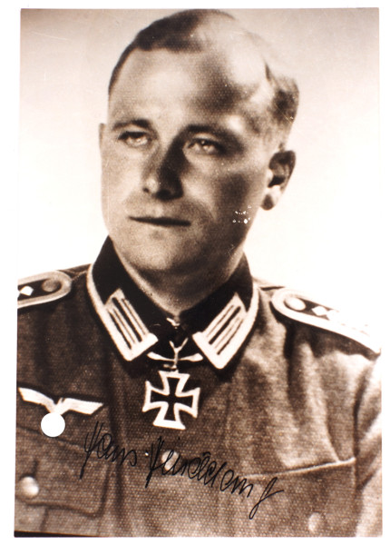 Reprofoto mit Autogramm Ritterkreuzträger Haus Hindelang