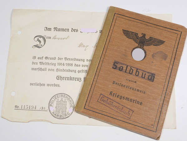 Papiere Micheel Steward-Wehrmachtgefolge