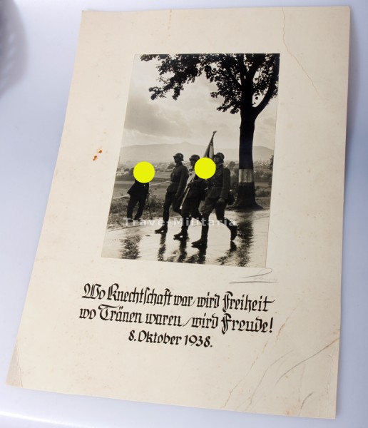 Bild Einmarsch ins Sudetenland 8. Oktober 1938