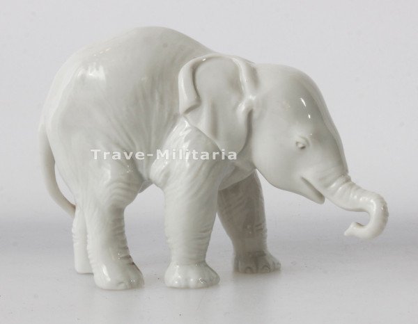 SS Porzellanmanufaktur Allach - kleiner stehender Elefant - Nr. 3 - Prof. Kärner