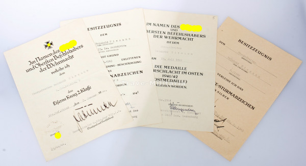 Urkundengruppe Niemann LW-Felddiv. 2, G.R. 1082 VGD