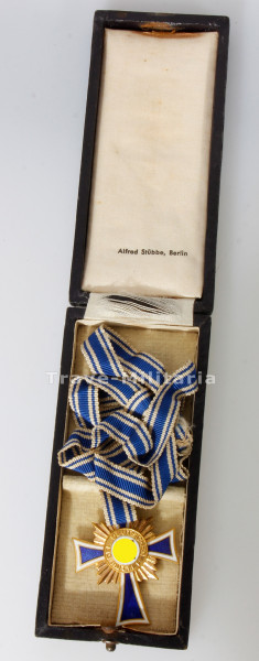 Ehrenkreuz der Deutschen Mutter in Gold im Etui