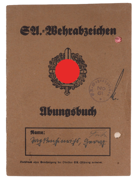 SA-Wehrabzeichen Übungsheft