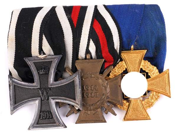3er Ordensspange 1. Weltkrieg und Treue Dienste in Gold
