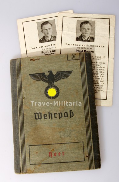 Wehrpass Knorn - Pz. Jäg.