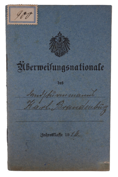 Überweisungsnationale Brandenburg Ers. Train Abtl. Nr. 8