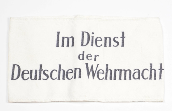 Armbinde "Im Dienst der Deutschen Wehrmacht"