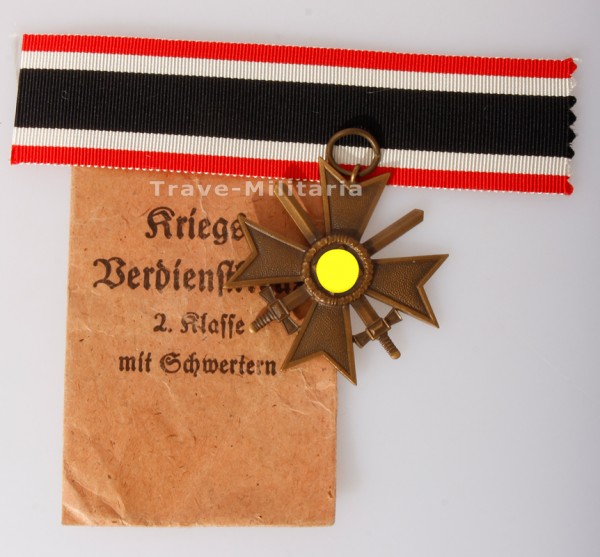 Kriegsverdienstkreuz 2. Klasse 1939 mit Schwertern mit Verleihungstüte