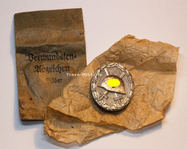 Verwundetenabzeichen in Silber mit Verleihungstüte