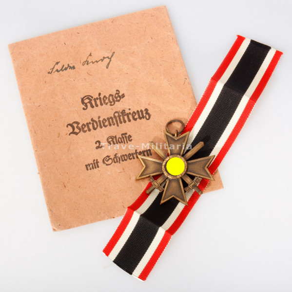 Kriegsverdienstkreuz 2. Klasse mit Schwertern mit Tüte