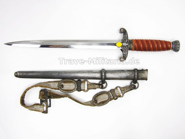Heeres-Offiziersdolch mit Gehänge Hersteller Ernst Pack "Siegfried"