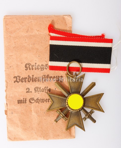 Kriegsverdienstkreuz 2. Klasse mit Schwertern mit Verleihungstüte