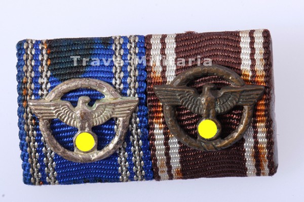 2er Feldspange NSDAP Dienstauszeichnung Bronze und Silber