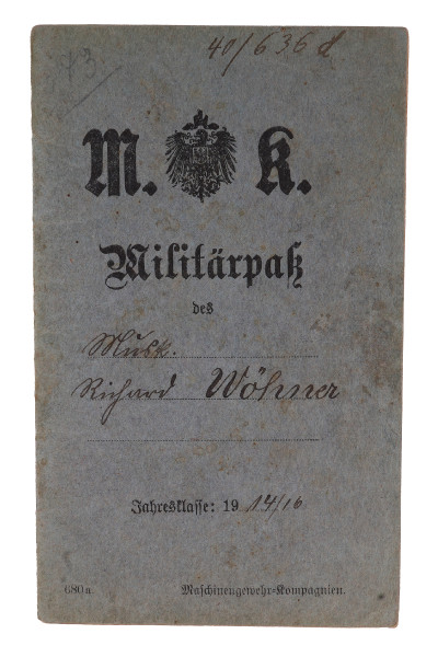 Maschinengewehr-Kompanie Militärpass Wöhner Res. Inf. Regt. 234